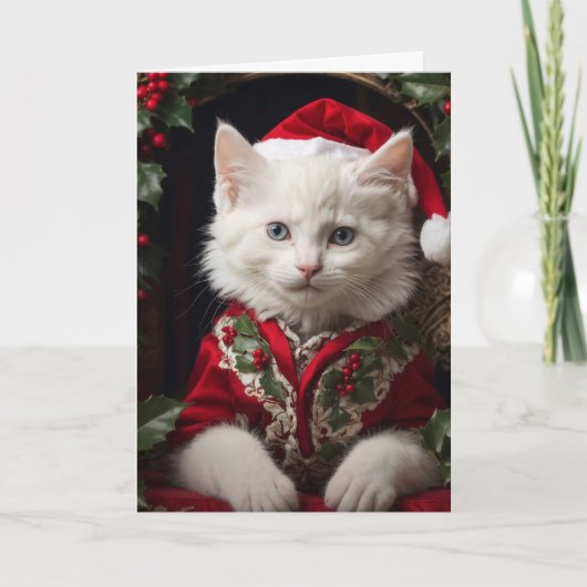 子猫サンタ サンキューカード (正面)