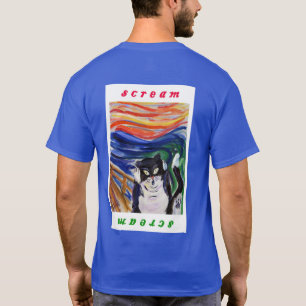子猫スクリームとスクリーム文字シャツ Tシャツ