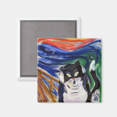 子猫スクリームカスタムアート冷凍機磁石 マグネット (正面/裏面)