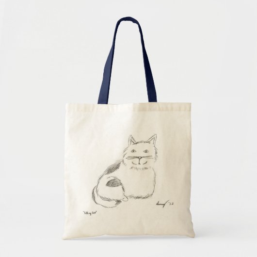 子猫スケッチトートバッグ トートバッグ (正面)