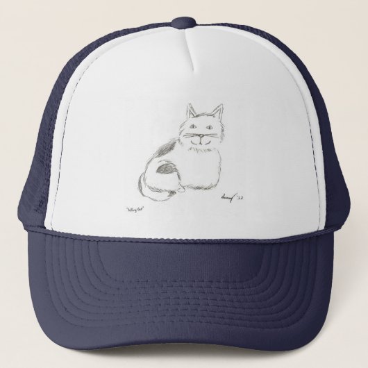 子猫スケッチハット キャップ (正面)
