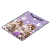 子猫ステイポジティブノート ノートブック (左側)