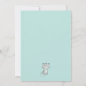 子猫ティール（緑がかった色）フローラ誕生会 招待状 (裏面)