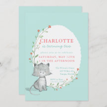 子猫ティール（緑がかった色）フローラ誕生会