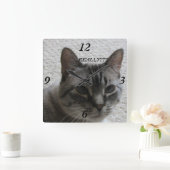 子猫トゥードウォールクロック! スクエア壁時計 (ホーム)