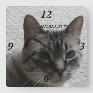 子猫トゥードウォールクロック！ スクエア壁時計