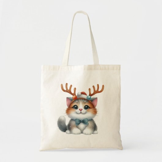 子猫トナカイ トートバッグ (正面)