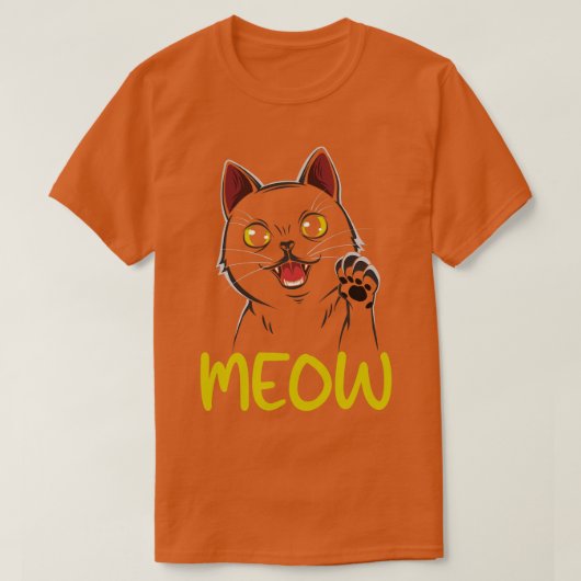 子猫ニャーかわいい猫 Tシャツ (デザイン正面)