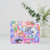 子猫ハッピールームはがき ポストカード (スタンド正面)