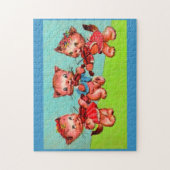 子猫バイオリニントリオ ジグソーパズル (縦)