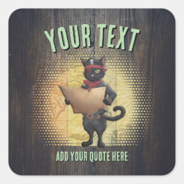 子猫バッカニアズサンセットクエストスクエアステッカー スクエアシール