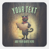 子猫バッカニアズサンセットクエストスクエアステッカー スクエアシール (正面)