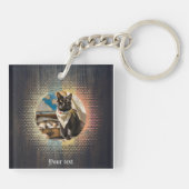 子猫バッカニアズサンセットクエストスクエア キーホルダー (裏面)