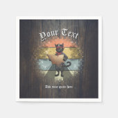 子猫バッカニアズサンセットクエスト スタンダードカクテルナプキン (正面)