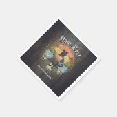 子猫バッカニアズサンセットクエスト スタンダードカクテルナプキン (角)