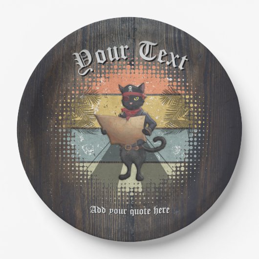 子猫バッカニアズサンセットクエスト ペーパープレート (正面)