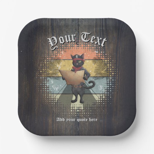 子猫バッカニアズサンセットクエスト ペーパープレート (正面)