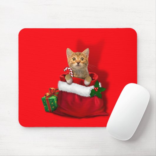 子猫バッグ マウスパッド (マウス)