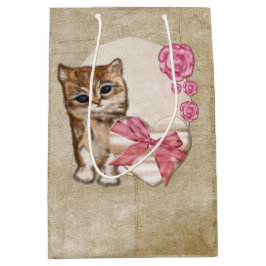 子猫バビクトリアンンタイン混合媒体 ミディアムペーパーバッグ