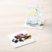 子猫バレンタイン スクエアペーパーコースター (インサイチュ)