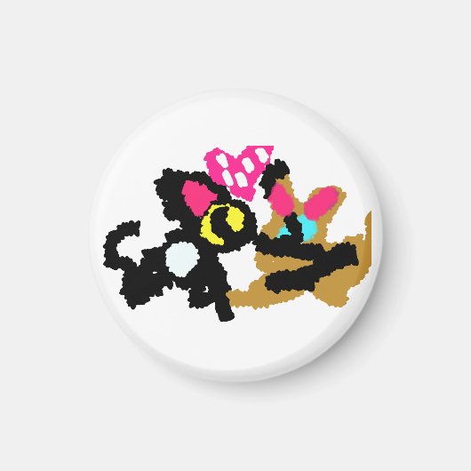 子猫バレンタイン マグネット (正面)