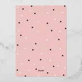 子猫バースデーパーティー 箔招待状 (裏面)