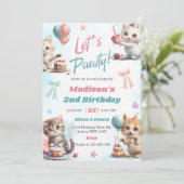 子猫パワティ2回目の誕生日パーティー 招待状 (スタンド正面)