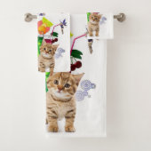 子猫パープル妖精バスルーム バスタオルセット (インサイチュ)