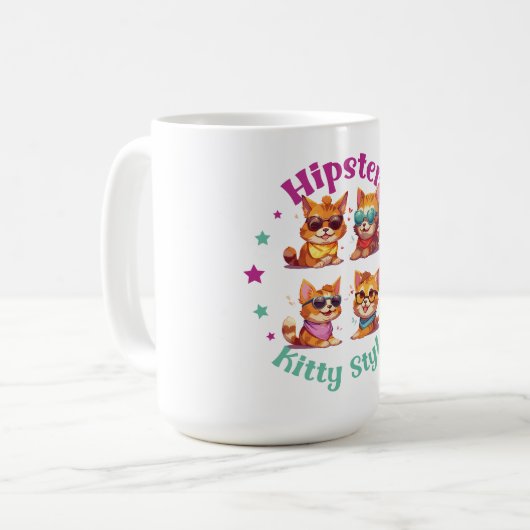 子猫ヒップスタースタイル コーヒーマグカップ (正面左)