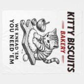 子猫ビスケットベーカリー フリースブランケット (正面(横))