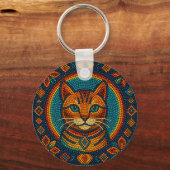 子猫ビーズデザイン キーホルダー (正面)