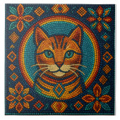 子猫ビーズデザイン タイル (正面)