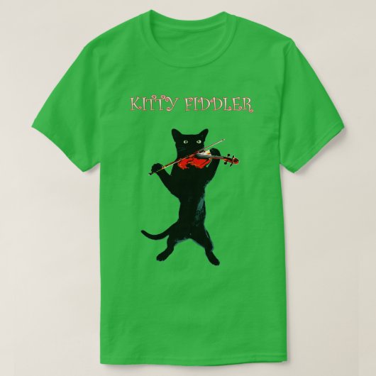 子猫フィドラー Tシャツ (デザイン正面)
