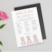 子猫ブライダルシャワーあなたの財布のゲームカードの何が 招待状