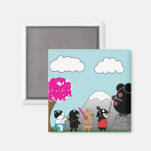 子猫プロテクタ対マウスマグネット マグネット (正面/裏面)