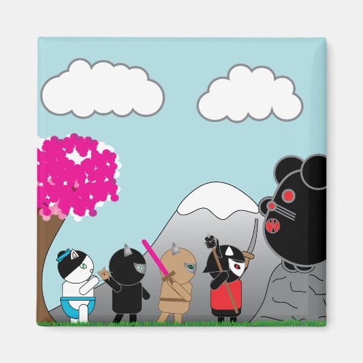 子猫プロテクタ対マウスマグネット マグネット (正面)