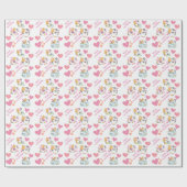 子猫ベビーガール誕生日 ラッピングペーパー (フラット)