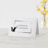 子猫ペットロス悔やみや弔慰オンホワイトウォッシュウッド カード (黄色い花)