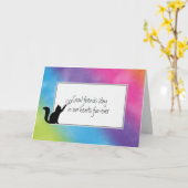 子猫ペットロス悔やみや弔慰 カード (黄色い花)