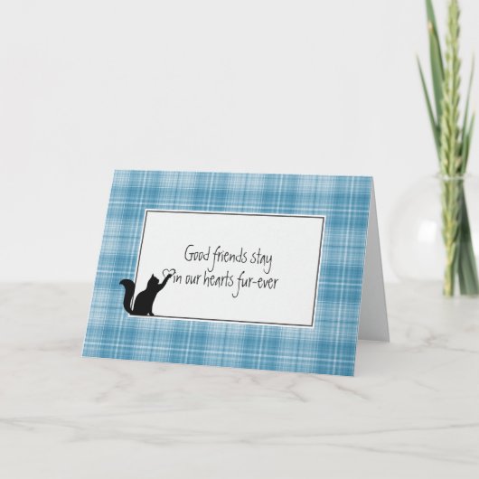 子猫ペットロス悔やみや弔慰 カード (正面)