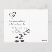 子猫ペットロス悔やみや弔慰from Vet ポストカード (裏面)