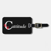 子猫ポーズキャティティットラゲッジタグ ラゲッジタグ (正面横)