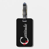 子猫ポーズキャティティットラゲッジタグ ラゲッジタグ (裏面縦)