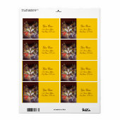 子猫ポートレート ラベル (フルシート)