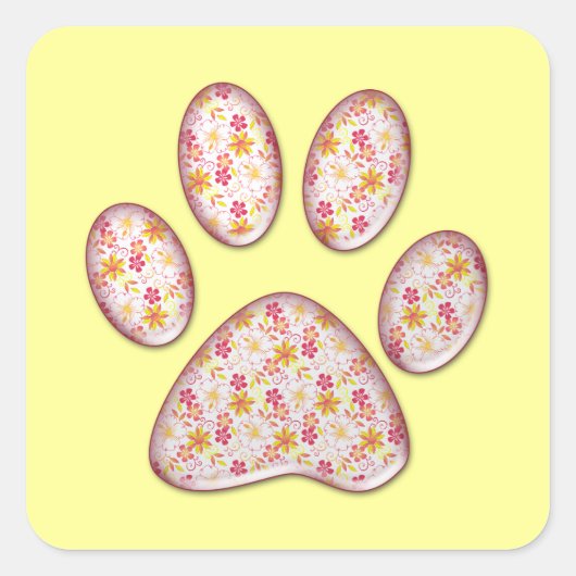 子猫ポープリント スクエアシール (正面)