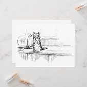 子猫ミトン(Scaredy Cat) (Beatrix Potter) カード (正面/裏面インサイチュ)