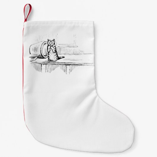 子猫ミトン(Scaredy Cat) (Beatrix Potter) スモールクリスマスストッキング (正面)