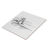 子猫ミトン(Scaredy Cat) (Beatrix Potter) タイル (側面)