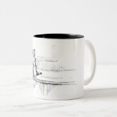 子猫ミトン(Scaredy Cat) (Beatrix Potter) ツートーンマグカップ (正面右)