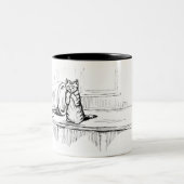 子猫ミトン(Scaredy Cat) (Beatrix Potter) ツートーンマグカップ (中央)